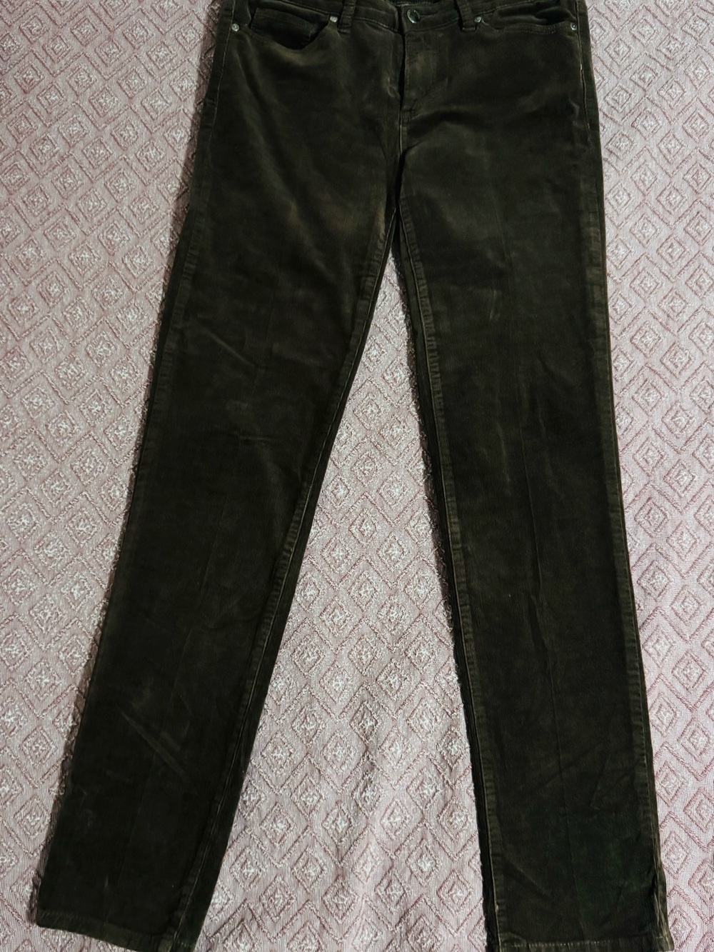 Calvin Klein Jeans Slim Straight Corduroy in Brown Size 10